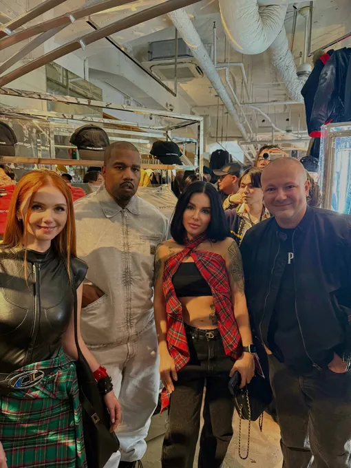 Лена Катина и Юлия Волкова встретились с Канье Уэстом на вечеринке Гоши Рубчинского