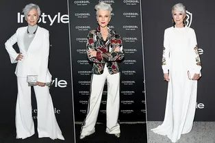 Блеск и седина: секреты стиля Мэй Маск