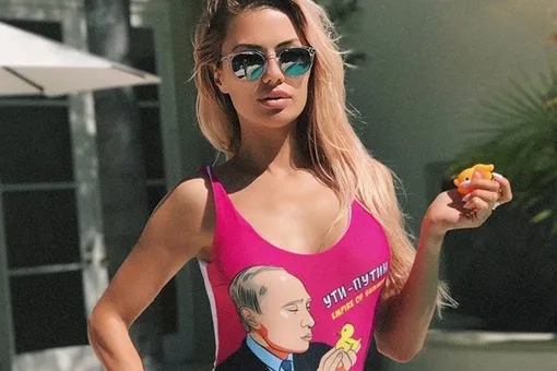 «Путин — это тренд»: Виктория Боня носит купальник с портретом президента России «Путин — это тренд»: Виктория Боня носит купальник с портретом президента России