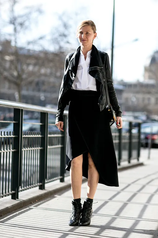 женская кожаная куртка сочетания