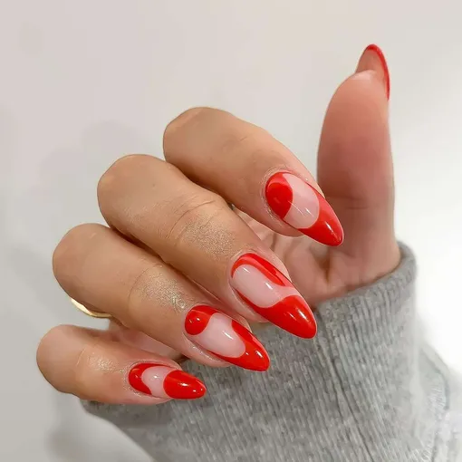 красный летний маникюр 2025 красный летний маникюр 2025