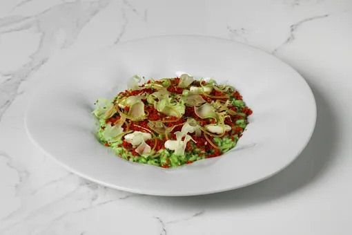 Ризотто с брокколи и ндуйей