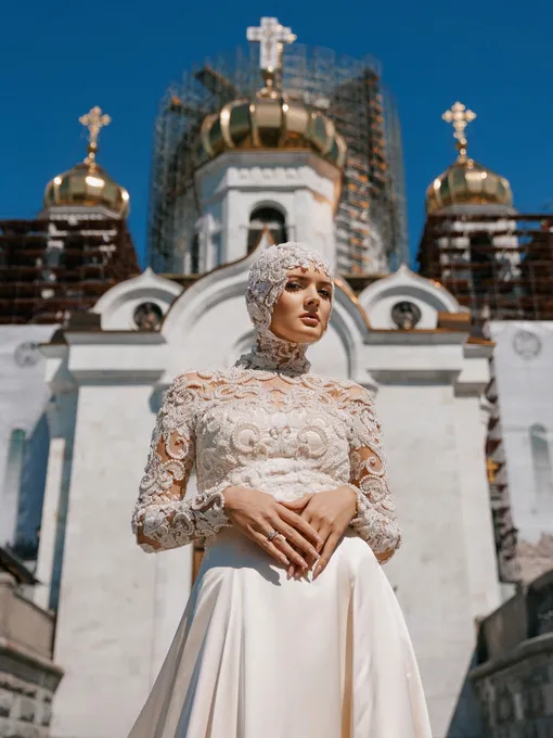 Инна Комбарова в день венчания