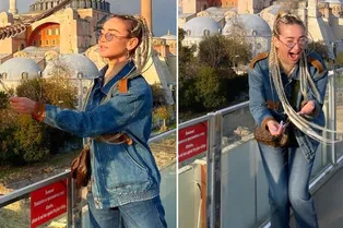 Конфуз звезды: Ольгу Бузову атаковали голодные чайки на фотосессии в Стамбуле Конфуз звезды: Ольгу Бузову атаковали голодные чайки на фотосессии в Стамбуле