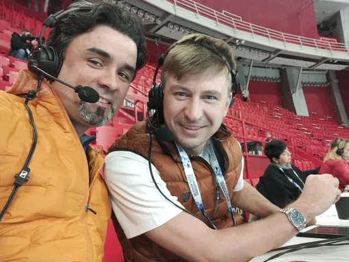Александр Гришин и Алексей Ягудин на спортивном мероприятии