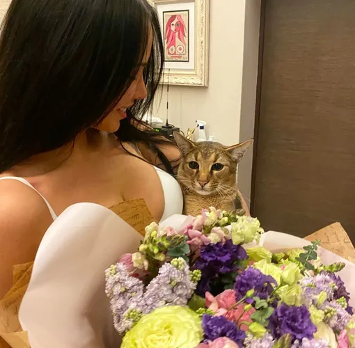 Анастасия Решетова с котом