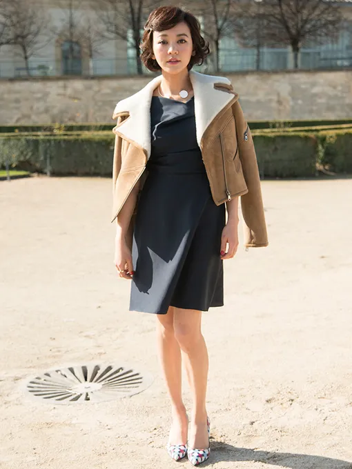 с чем носить дубленку фото