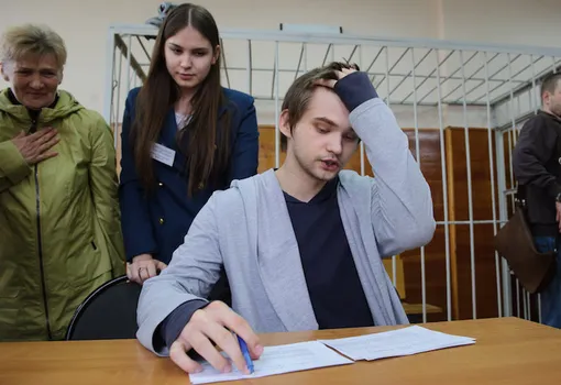 Руслан Соколовский в зале суда Руслан Соколовский в зале суда