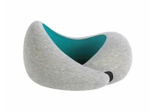 Decathlon Дорожная подушка Ostrichpillow GO, поддержка шеи 360 , синий Storm Blue, наполнитель с эффектом памяти