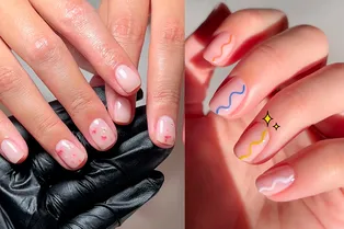 Змейки, лунки-лимоны и засушенные лепестки: 15 весенних идей минималистичного маникюра на короткие ногти