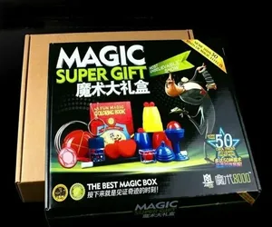 Большой Набор Фокусов Magic Super Gift, 100 фокусов, с реквизитом из набора и из подручных средств (QR-код с обучением)