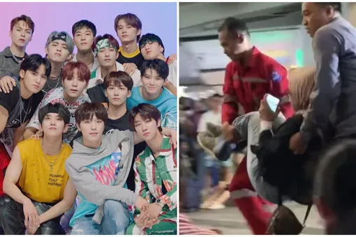 Фанатка группы k-pop SEVENTEEN попала под машину из-за хаоса на раздаче билетов