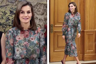 Королева Испании Летиция произвела фурор в платье Zara за $100 Королева Испании Летиция произвела фурор в платье Zara за $100