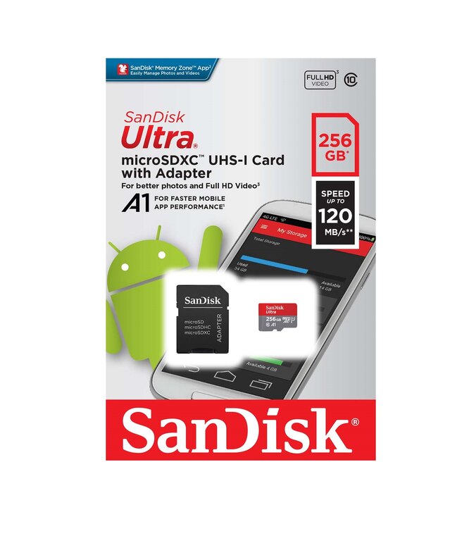 Карта памяти MicroSD SanDisk Ultra 256GB