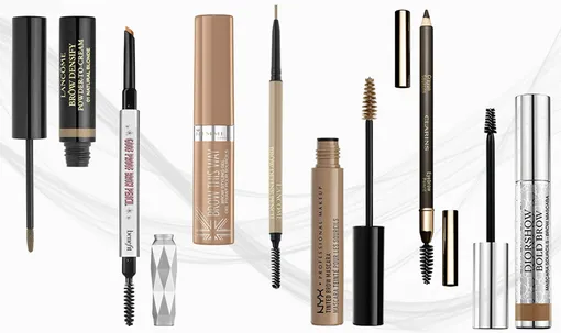 Средства для бровей: Lancôme крем-пудра Brôw Densify Powder-To-Cream; Benefit карандаш Goof Proof Brow Pencil; Rimmel London оттеночная тушь Brow This Way; Lancôme карандаш Brôw Define Pencil; NYХ Cosmetics цветная тушь Tinted Brow Mascara; Clarins карандаш Crayon Sourcils; Dior тушь Diorshow Bold Brow. Средства для бровей: Lancôme крем-пудра Brôw Densify Powder-To-Cream; Benefit карандаш Goof Proof Brow Pencil; Rimmel London оттеночная тушь Brow This Way; Lancôme карандаш Brôw Define Pencil; NYХ Cosmetics цветная тушь Tinted Brow Mascara; Clarins карандаш Crayon Sourcils; Dior тушь Diorshow Bold Brow.