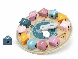 Игра Viga PolarB Часы-пазл, со шнуровкой, в коробке 44053 Игра Viga PolarB Часы-пазл, со шнуровкой, в коробке 44053