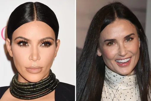 Как инь и ян: Ким Кардашьян в черном и Деми Мур в бежевом «поймали» у ресторана Как инь и ян: Ким Кардашьян в черном и Деми Мур в бежевом «поймали» у ресторана