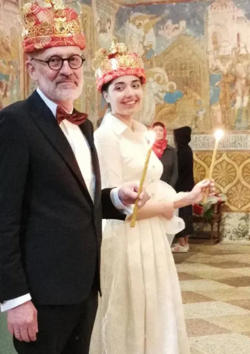 Александр Гордон и его пятая жена, студентка София Каландадзе