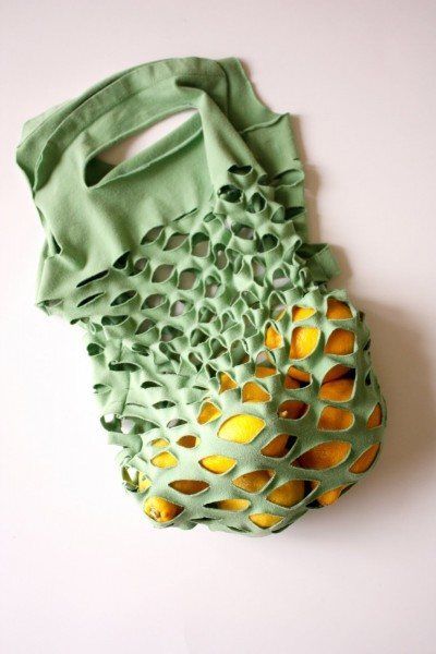 String bag from an old T-shirt