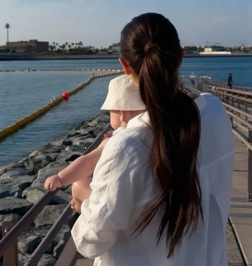 Анна Заворотнюк с сыном Марселем в Дубае