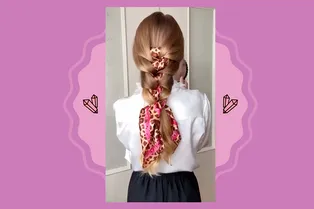 Шелковый узел: как сделать прическу с платком, которую захотят повторить все