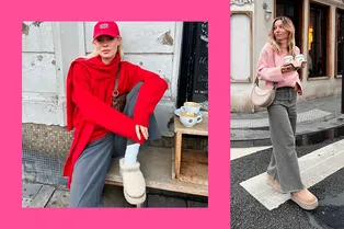 С чем носить угги осенью и зимой-2023: готовые образы от модных блогеров