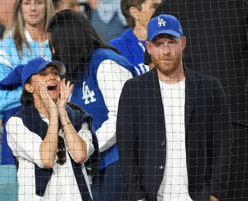 Меган Маркл и принц Гарри на бейсболе Меган Маркл и принц Гарри на бейсболе