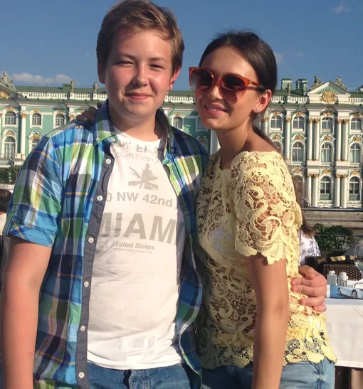 Аида Гарифуллина с братом