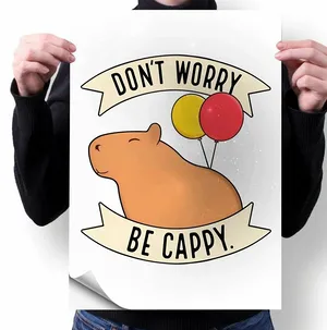 Плакат MIGOM А4 принт «Capybara v2, Капибара» — v0023