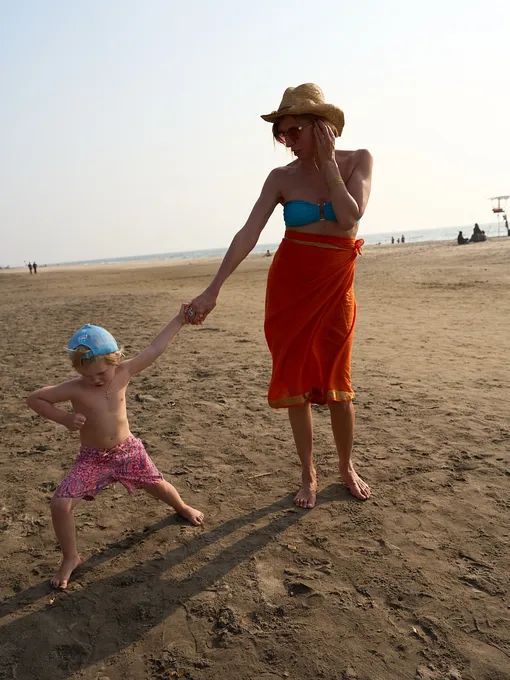 Светлана Бондарчук с сыном Петром