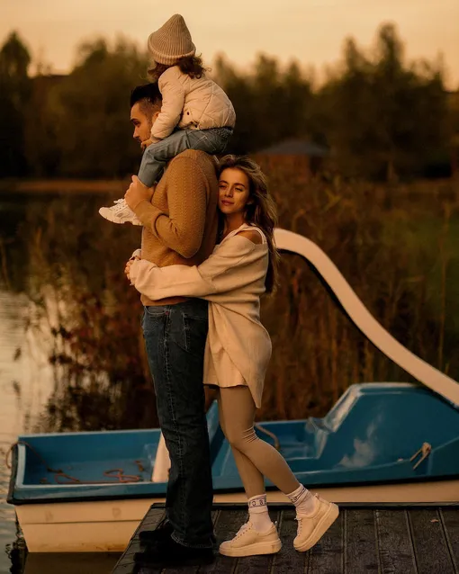 Катя Кабак с бывшим мужем Андреем и дочерью Кристиной