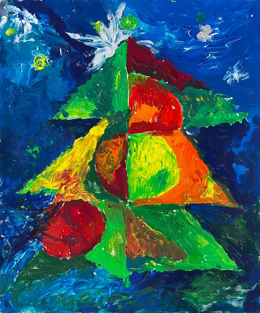 Картина Миши Хандажинского «Новогодняя елка»