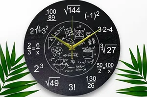Настенные часы с формулами математики в подарок. Учителю геометрии, классному руководителю в учебный класс, кабинет