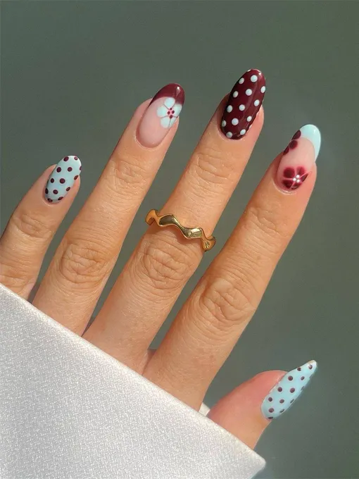 ретро маникюр