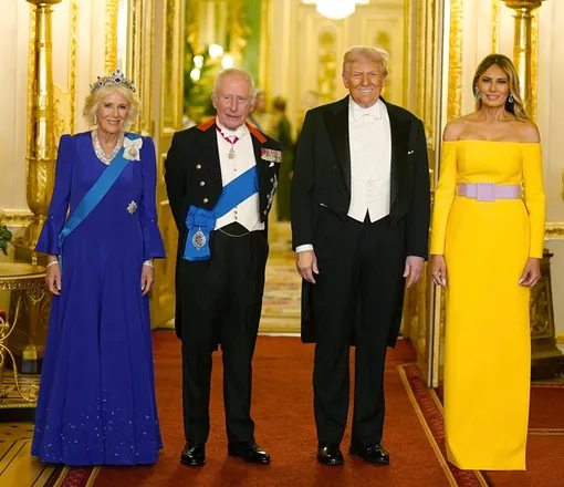 Камилла, Карл, Дональд и Мелания Трамп Камилла, Карл, Дональд и Мелания Трамп