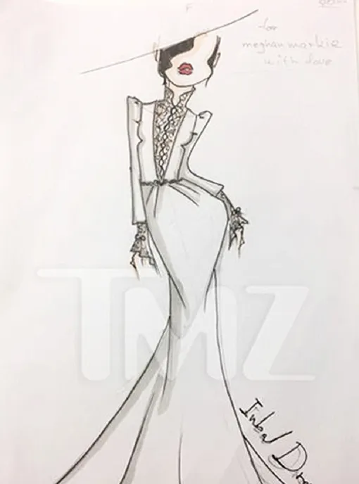 Эскиз платья для Меган Маркл