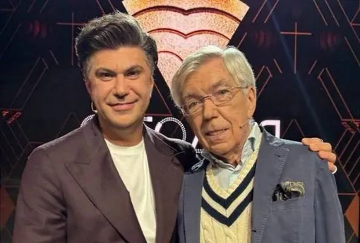 Николай Цискаридзе и Юрий Николаев в студии программы «Сегодня вечером»