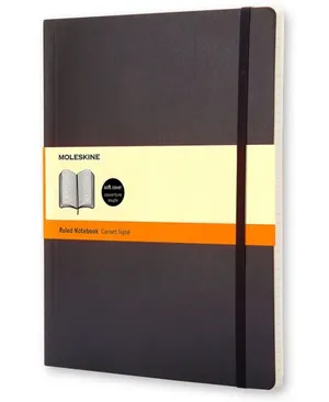 Блокнот Moleskine CLASSIC SOFT QP621 XLarge 190х250мм 192стр. линейка мягкая обложка черный