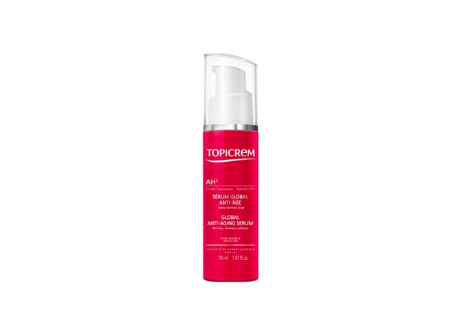 AH3 anti-aging serum with hyaluron and vitamins C and E, Topikrem (2,444 rubles)