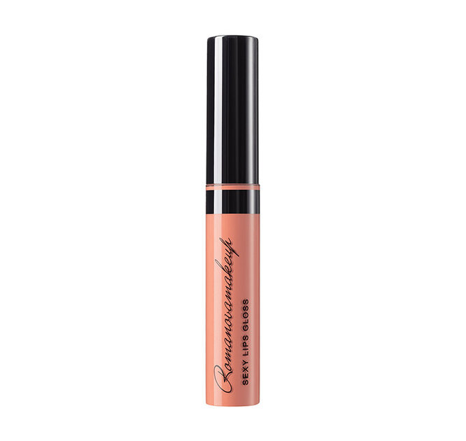 Sexy lip gloss in Flirty, Romanovamakeup