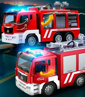 Пожарная машина с водой WiMi, большой грузовик, автомобиль с фигурками