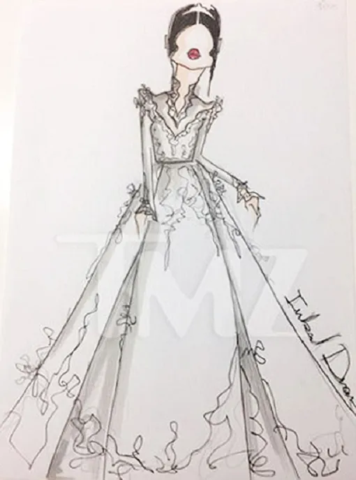 Эскиз платья для Меган Маркл