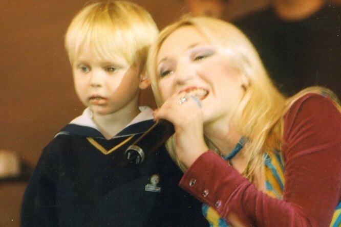 Little blonde with mom: Kristina Orbakaite congratulated her youngest son on his 25th birthday and showed a touching photo