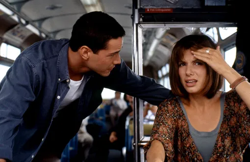 Киану Ривз и Сандра Буллок в фильме «Скорость»