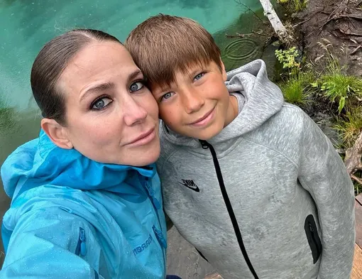 Юлия Барановская и ее сын Арсений