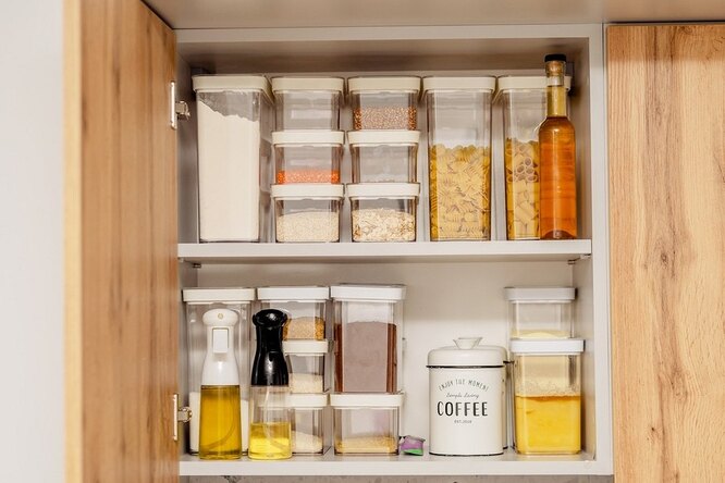 Lack of space to store food may be because you are not using containers.