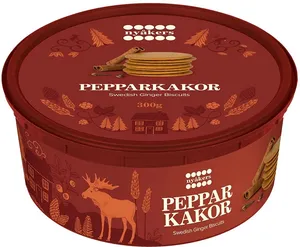 Имбирное печенье Nyakers «Original» в красной подарочной пластиковой банке, 300г