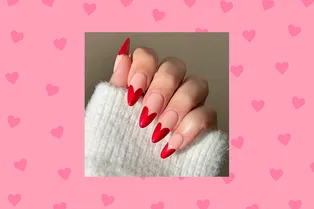 От бархатных сердец до глазированного горошка: 10 идей романтичного маникюра ко Дню всех влюбленных