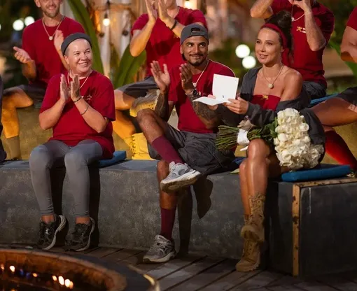 Алена Жигалова, Натан и Лерчек на шоу «Звезды в джунглях»