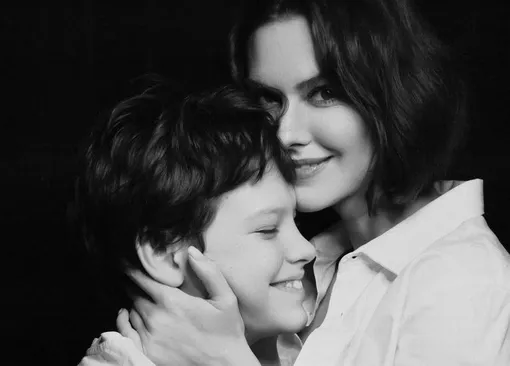 Лянка Грыу с сыном Максимом